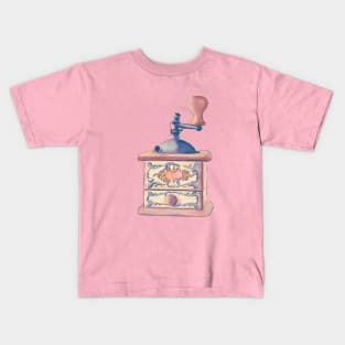 Vintage coffee grinder mill Kids T-Shirt